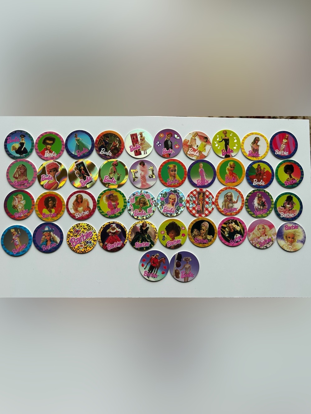Barbie Collector Pogs Lot of 42